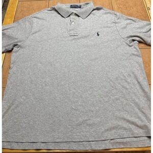 Polo Ralph‎ Lauren Men's Sz 2XB XXL Big & Tall Heather Gray Pony Logo Shirt